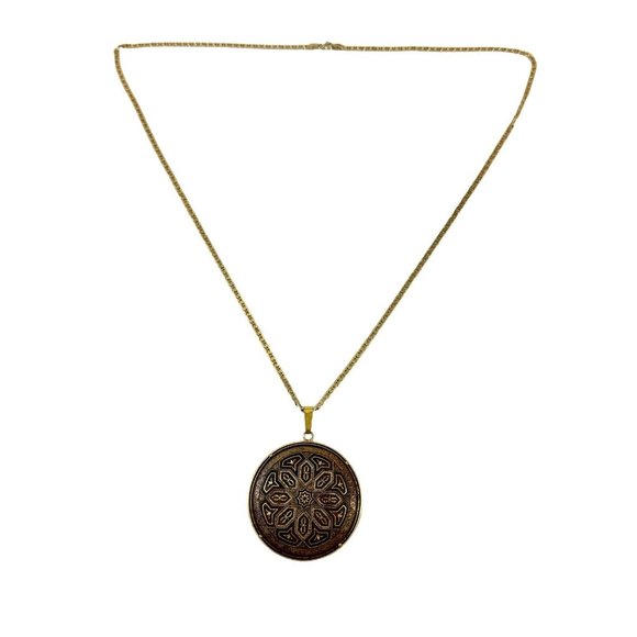 Faro Italy 14K 585 Gold Flat Anchor Chain Vintage 1980s 24 In. 7 Grams & Pendant - Picture 1 of 9
